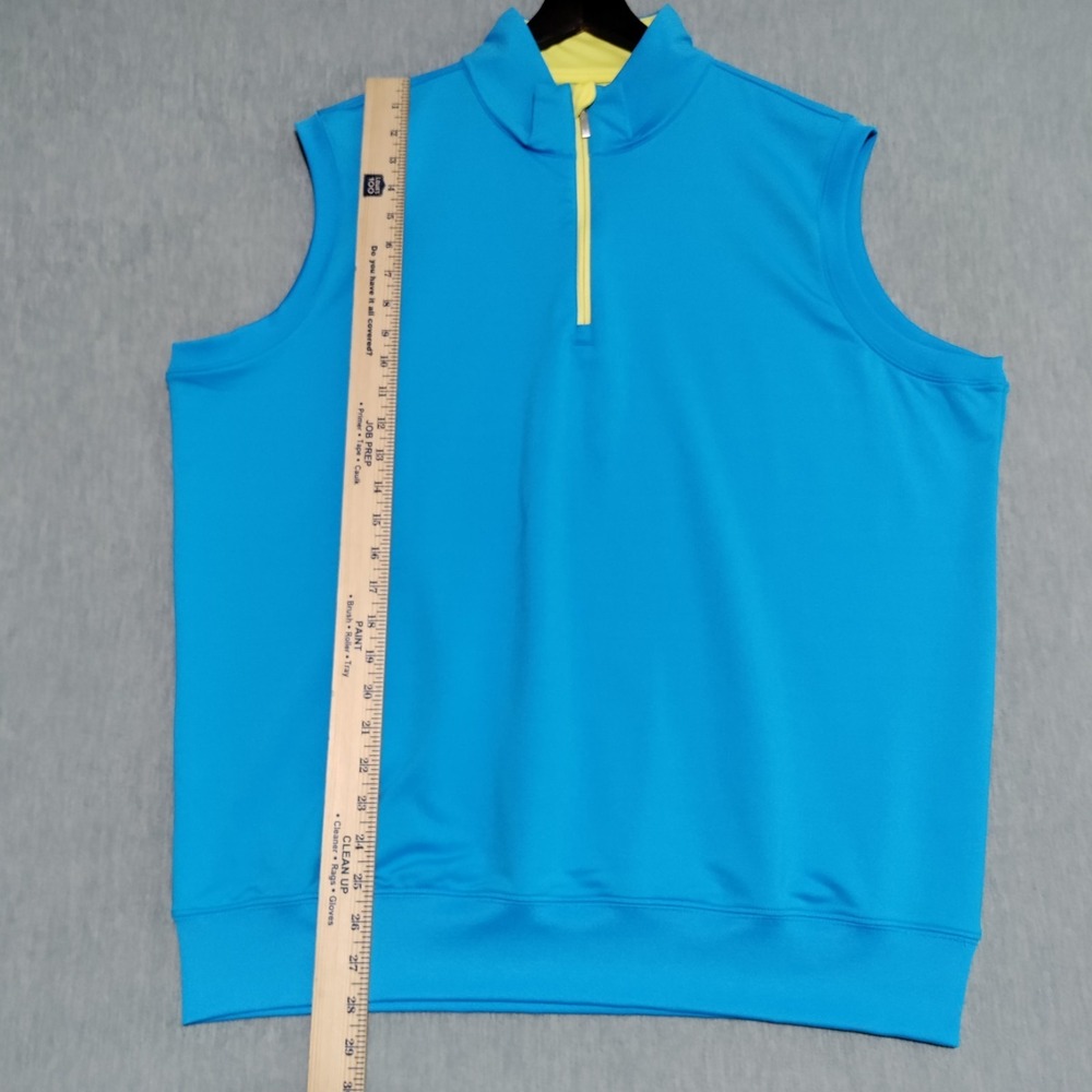 Carnoustie Golf Vest Mens Large 1/4 Zip Performance Pullover Blue Preppy Classic - Picture 10 of 12